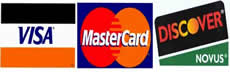 Visa,Mastercard,Discover Welcome