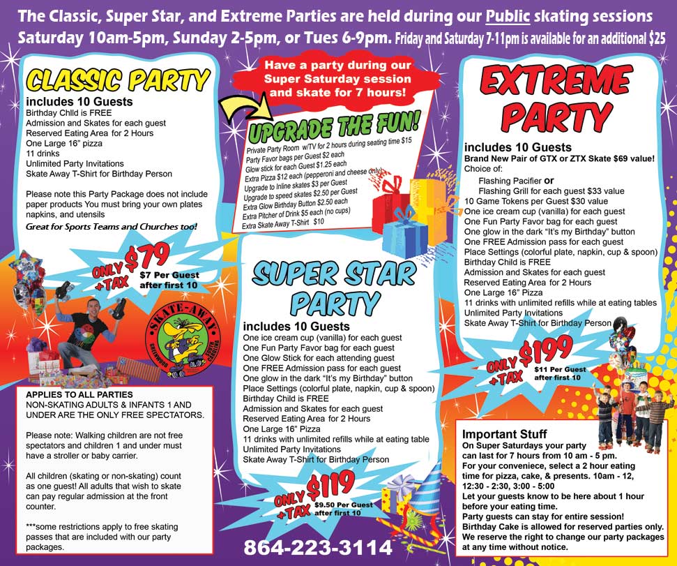 Public Session Parties!