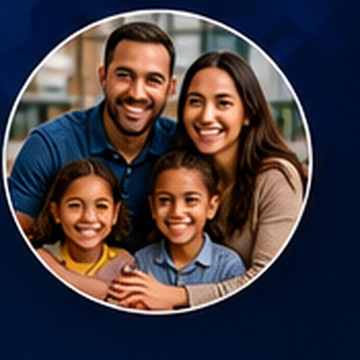 A smiling family