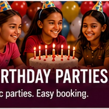 A birthday party family